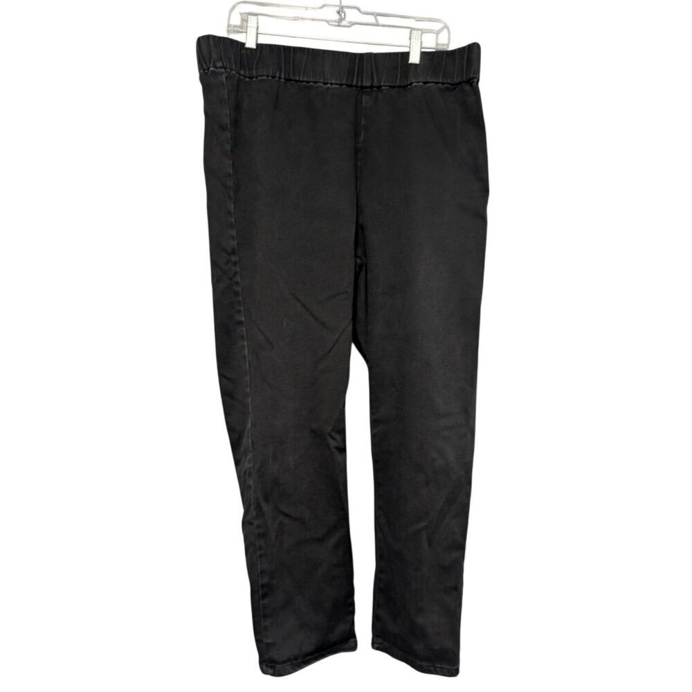 Soft Surroundings Plus Size 1X Black Pull On Elastic Waist Stretch Pants